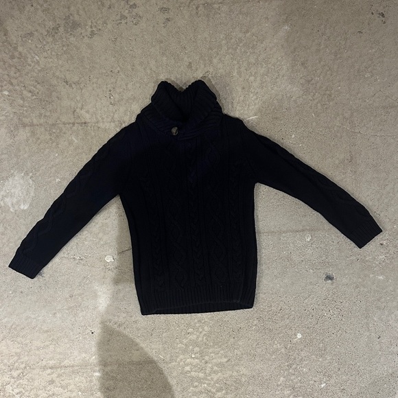Seed Heritage Kids Charcoal Cable Knit Sweater - Picture 1 of 5